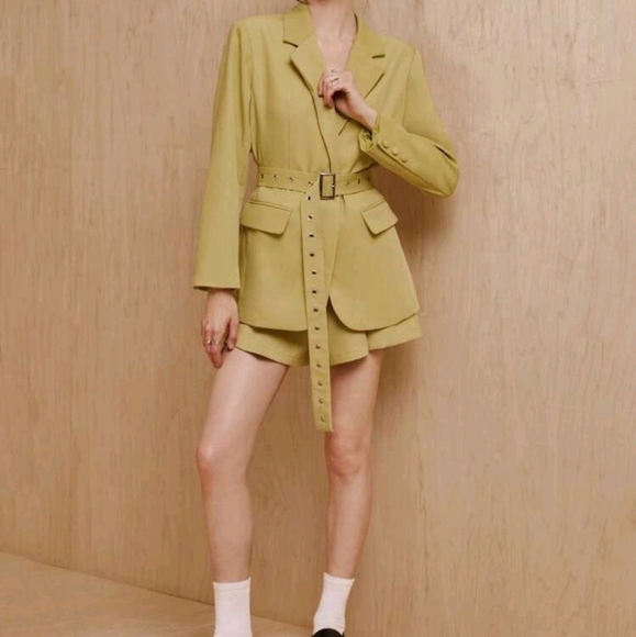 Mathilde Lhomme Designer Oversized Blazer With Long Belt, Fall, For Autumn - Picture 3 of 7